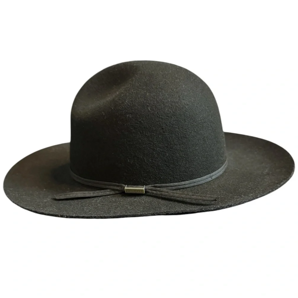 GIGI PIP CAMILLE CAMPAIGN CROWN Black Wool Hat is S/M Size 57